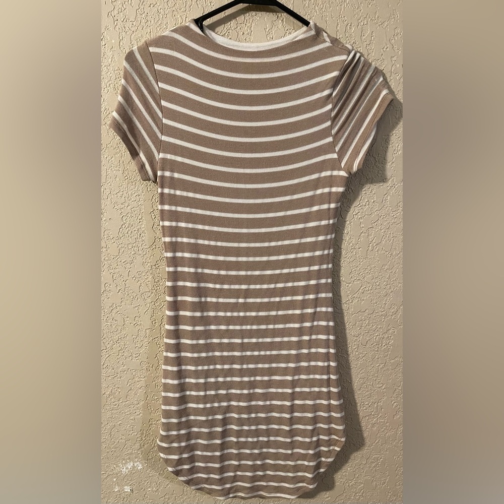 A+ Ellen brown/white mini medium dress